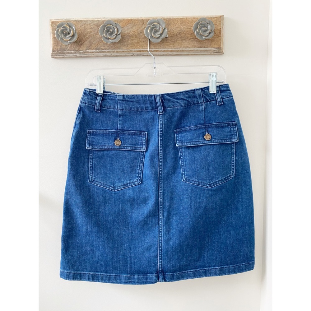 Boden Blue Denim Knee Length Skirt - Picture 2 of 7